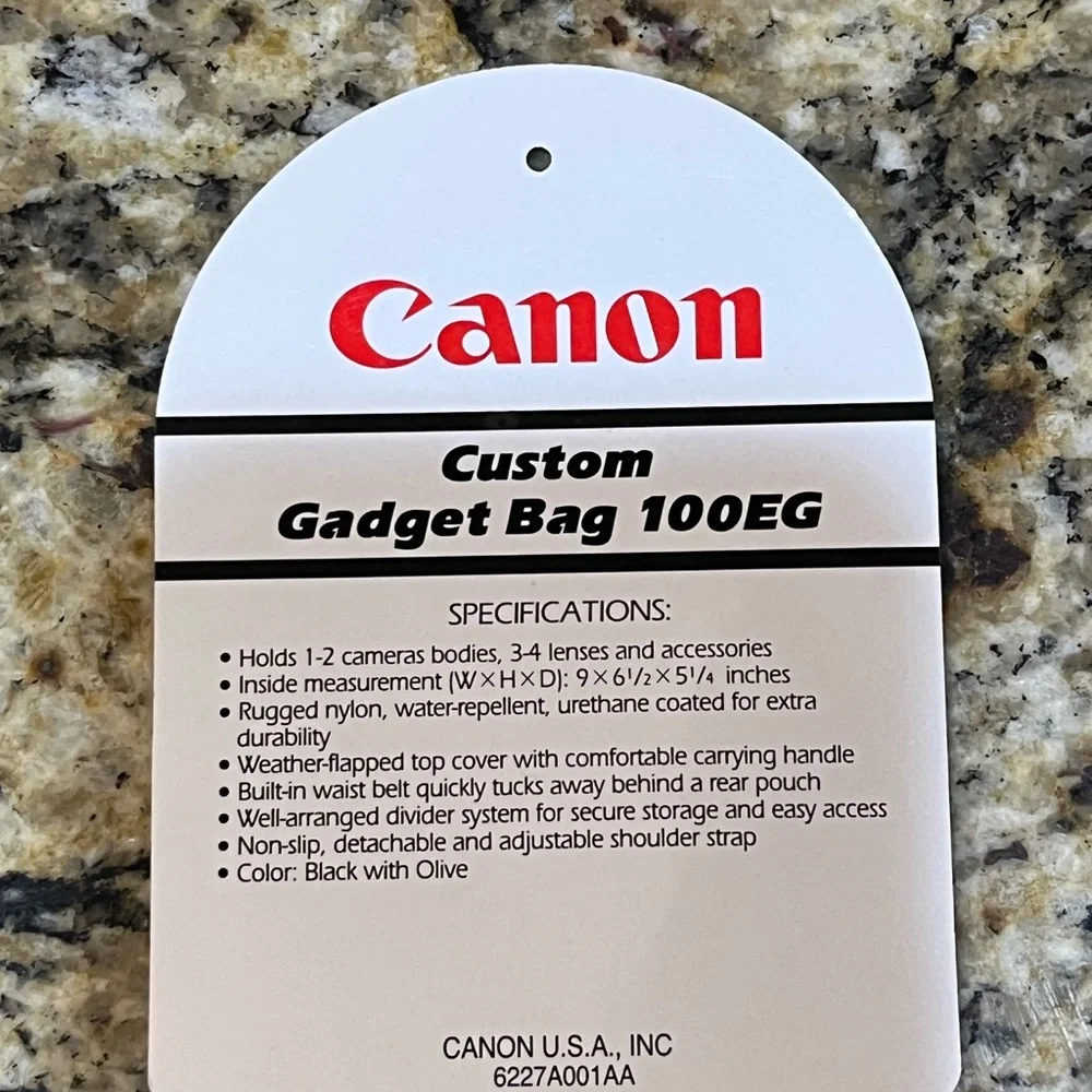 Canon Black and Brown Camera Bag